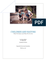 Children and Nature: What We Know and What We Do Not