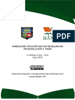 Normas de Citación de Los Trabajos de Investigación y Tesis