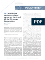 Policy Brief: Survival of The International Monetary Fund and Global Economic Cooperation