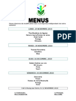 Menus du 29 novembre au 3 décembre