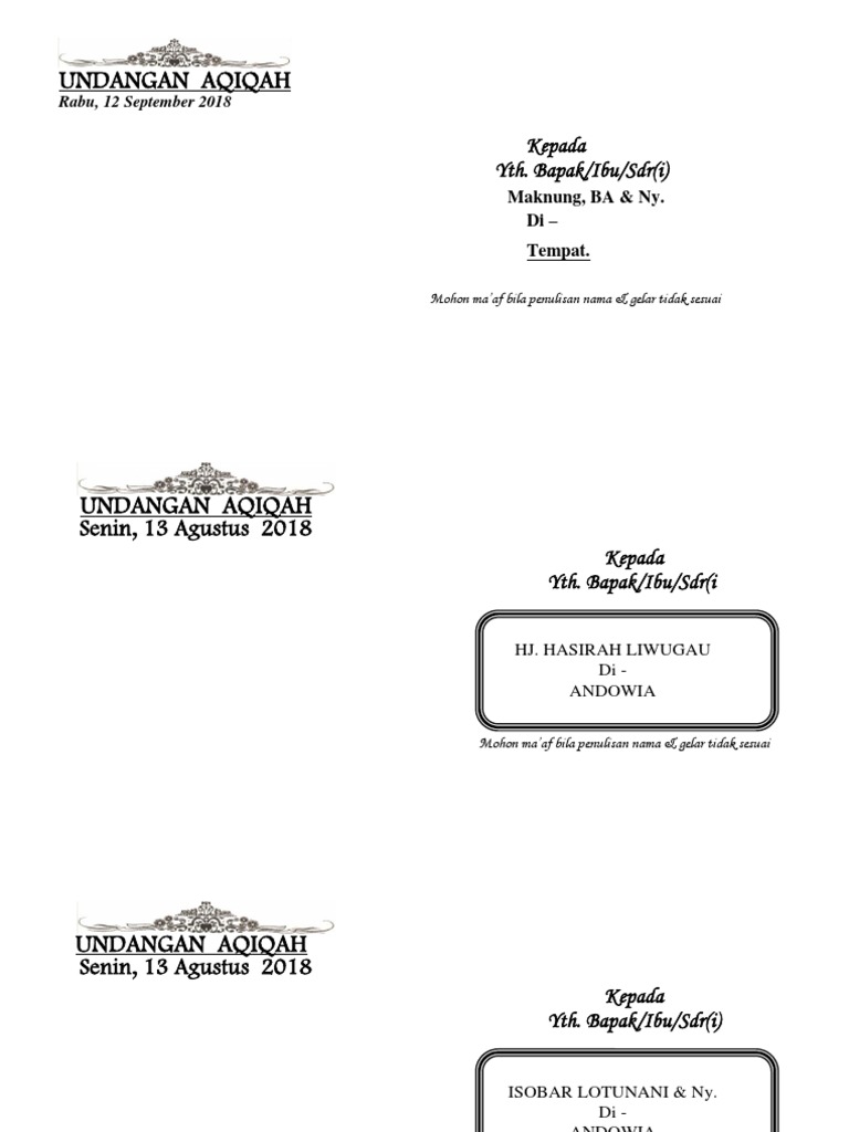 Amplop Undangan | PDF