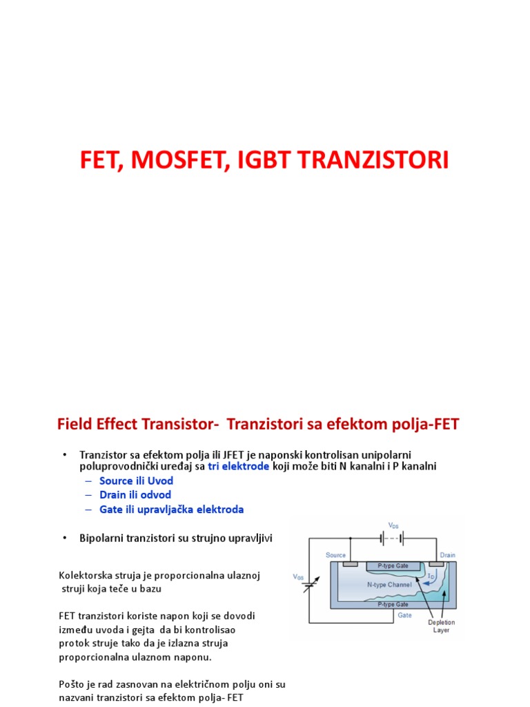Fet, Mosfet, Igbt Tranzistori | PDF