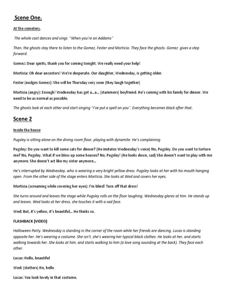 Addams Family Script PDF