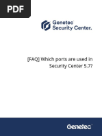 Which Ports Are Used in Security Center 5.7