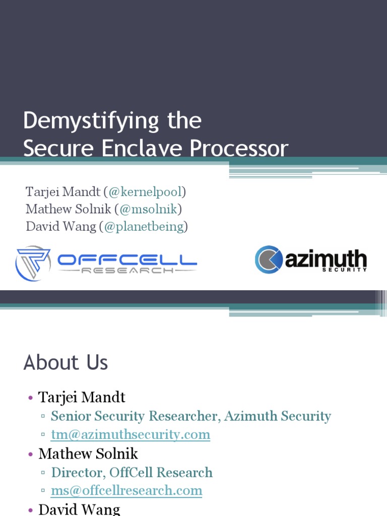 Understanding Secure Enclave Processor | PDF | Device Driver | Kernel ...