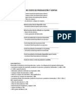 Estado de Costo de Producción y Ventas