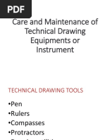 Care and Maintenance of Technical Drawing Equipments or Instrument