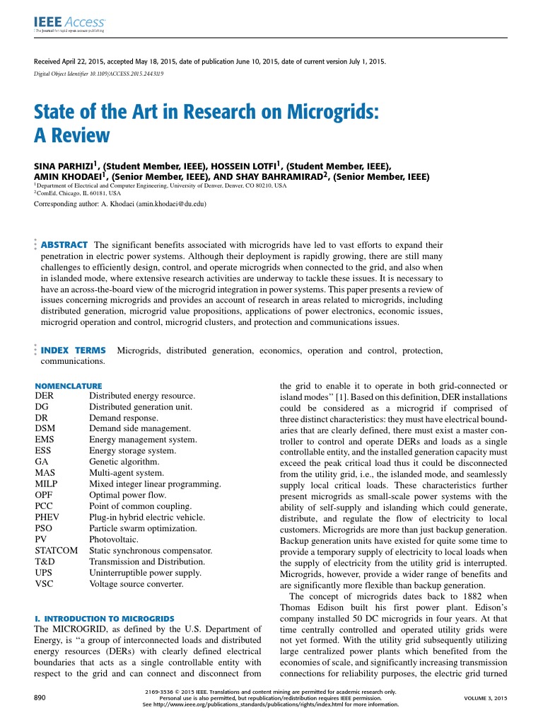 Microgrid Research Review and Insights | PDF | Distributed Generation ...