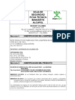 Hoja de Seguridad y Ficha Tecnica Manvert Alcafol