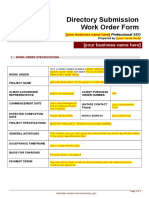 Directory Submission Work Order Form: (Your Business Name Here)