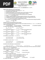 1st Periodic Test Math 9