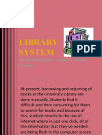 Library System: From Manual To Computer-Based System