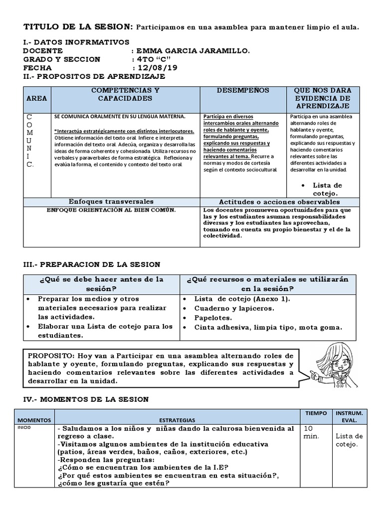 Asamblea para Aulas Limpias | PDF | Salón de clases | Aprendizaje