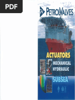 Petrolvalves Mechanical and Hydraulic Subsea Actuators