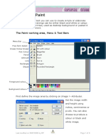 Microsoft Paint: The Paint Working Area, Menu & Tool Bars
