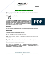Actividad 4 Valor Medio de Una Funcion PDF
