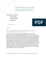 Situacion Fiscal Del Estado Plurinacional de Bolivia Caratula