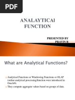 Analaytical Function-Pravin