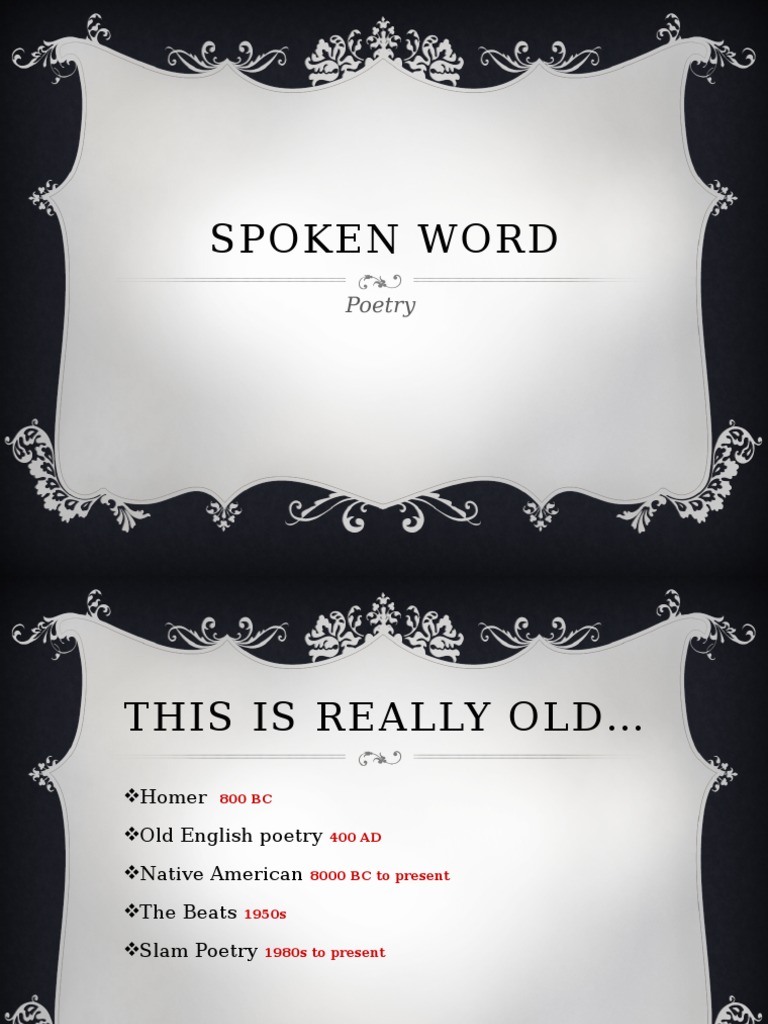 Understanding Spoken Word Poetry | PDF | Spoken Word | Poetry