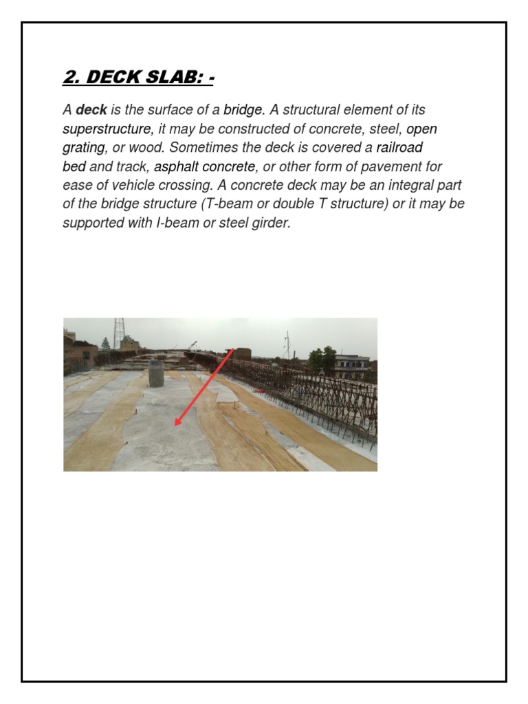 Deck Slab: - : Bridge. Superstructure, Open Grating Railroad Bed ...