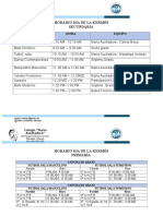 Horario de Juegos 