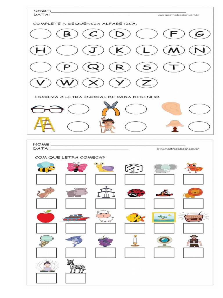 Atividades para Alunos Pré-Silábicos | PDF