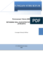 Perhitungan Struktur: Perencanaan Teknis (DED) Retaining Wall Elevated Pati & Ramp Jatikarya