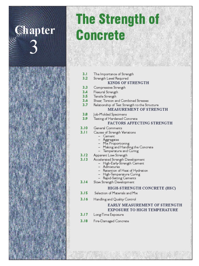 The Strength of Concrete | PDF | Beam (Structure) | Strength Of Materials
