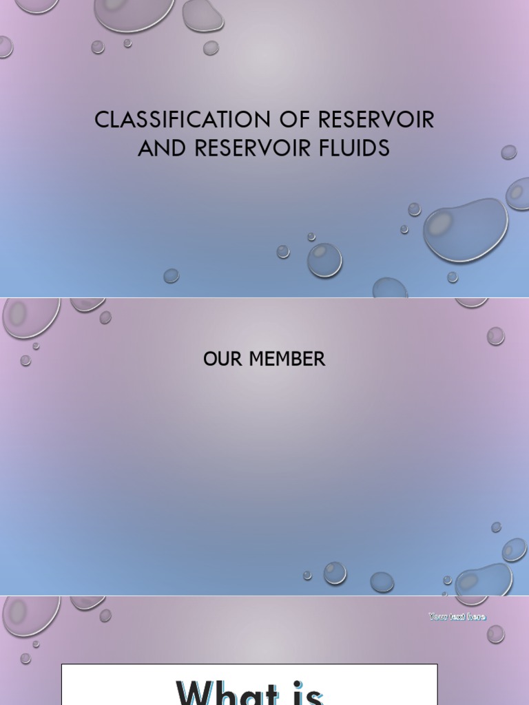 Classification of Reservoir and Reservoir Fluids PDF