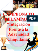 PROGRAMA de Campeonato Relampago de Integracion Frente A La Adversidad Chiquitana