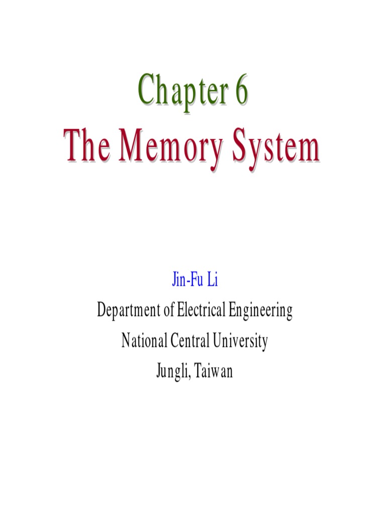 An In Depth Look At Memory Systems From Basic Concepts To Performance