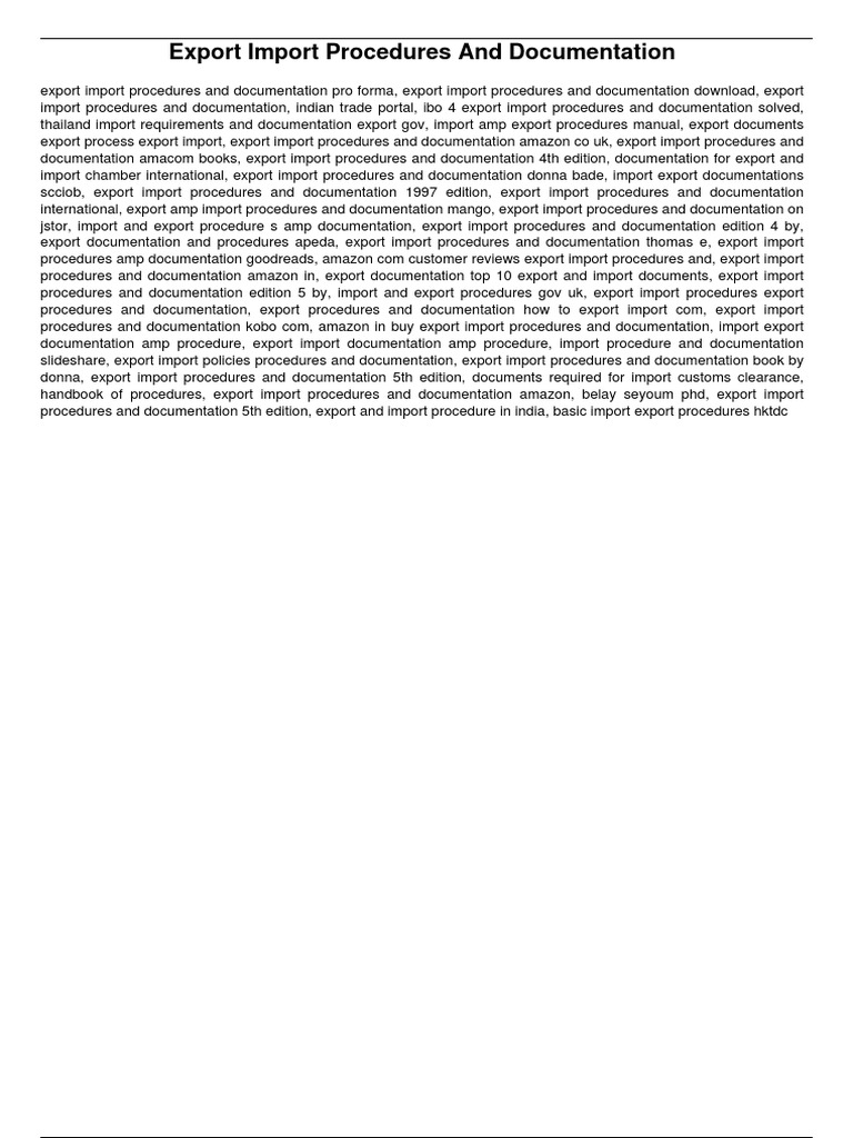 洋書 Export Import Procedures & Documentation Export/import procedures and documentation : Thomas E