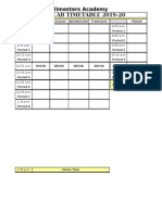 Ilmesters Academy I.C.T. LAB TIMETABLE 2019-20: Monday Tuesday Wednesday Thursday Friday