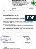 Surat Penetapan Akreditasi Puskesmas Bulan Juni 2019 Prov Jawa Timur