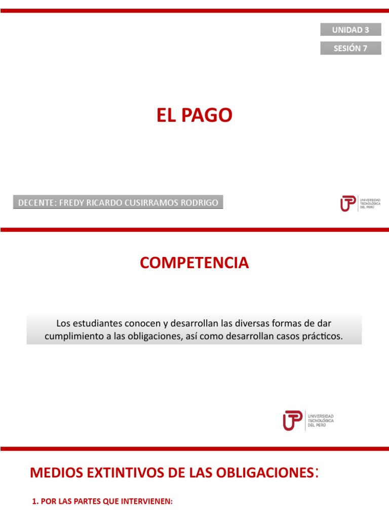 Extinción de Obligaciones: Pago y Elementos | PDF | Pagos | Derecho privado