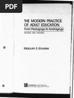 The Modern Practice of Adult Education ,: From Pedagogy To Andragogy