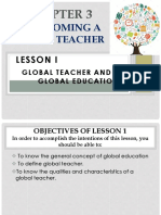 On Becoming A Global Teacher: Lesson I