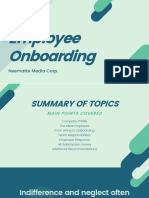 Green Employee On Boarding Professional Presentation