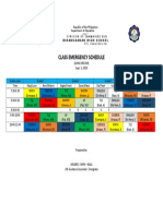 Class Emergency Schedule: Binanuaanan High School