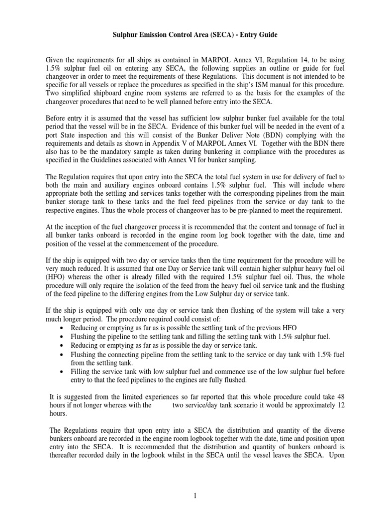 Pdfslide Us Sulphur Emission Control Area Seca Entry Guide Sulphur