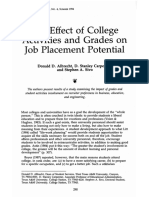 1994-Albrecht-The Effect of College Activities and Grades On Job Placement Potential