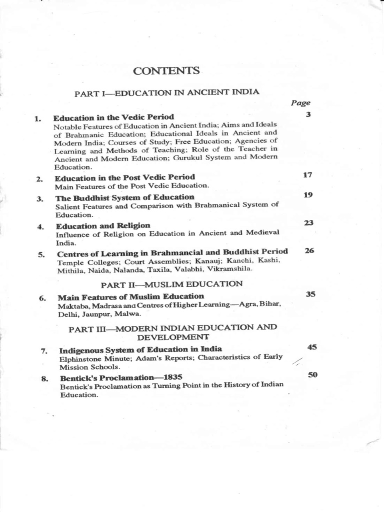 History of Education in India | PDF | Brahman | Vedas