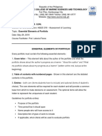 Assessment - Essential Elements of Portfolio