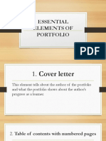 Essential Elements of Portfolio