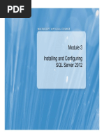 Installing and Configuring Installing and Configuring SQL Server 2012