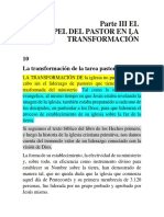 Parte III EL PAPEL DEL PASTOR EN LA TRANSFORMACIÓN PDF