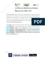 Important Wars Battles in Indian History For SSC CGL 2 PDF