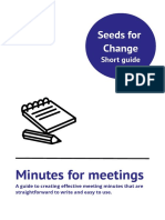 Minutes For Meetings