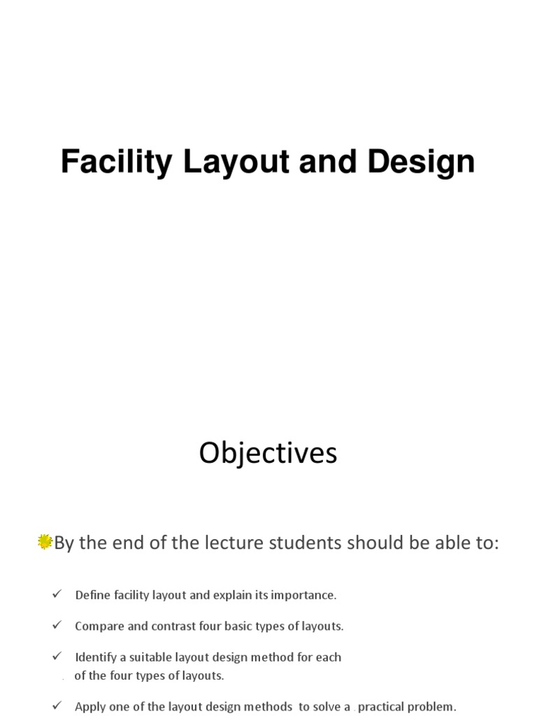 2 CUPE 217 Facility Layout and Design | PDF | Design