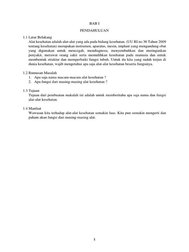 Makalah Alat Kesehatan